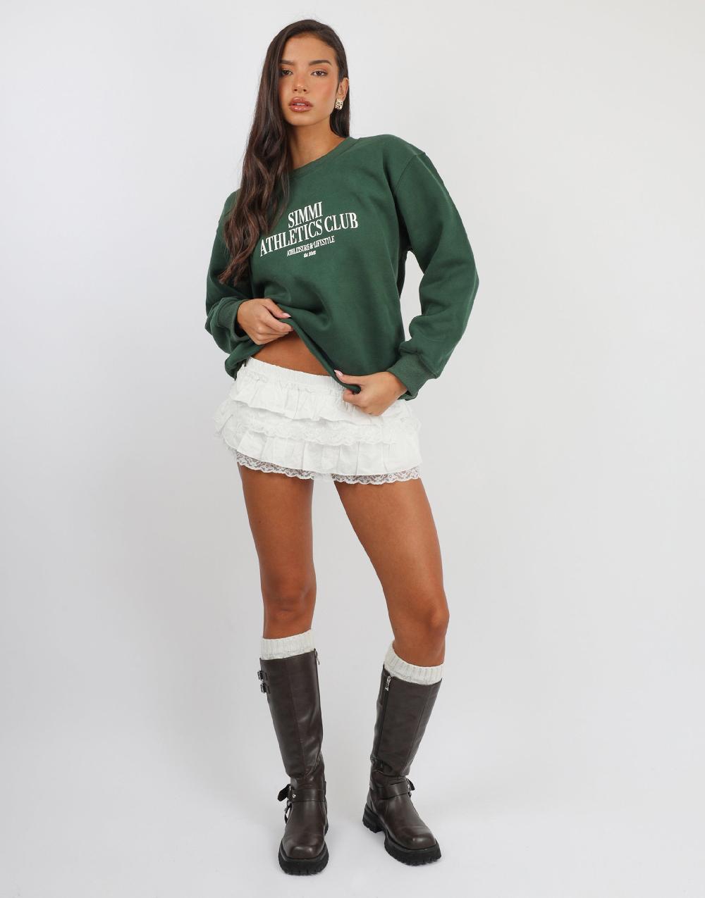 Simmi Simmi Studios Athletics Sweatshirt In Pine Green