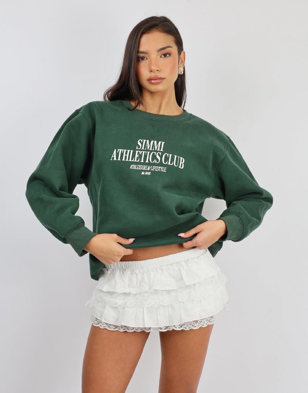 simmi Simmi Studios Athletics Sweatshirt in Pine Green