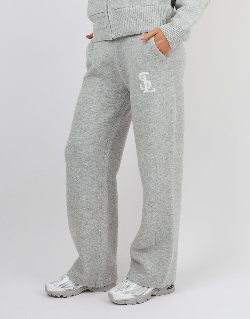 Simmi Simmi Studios Chunky Knit Trousers In Light Grey