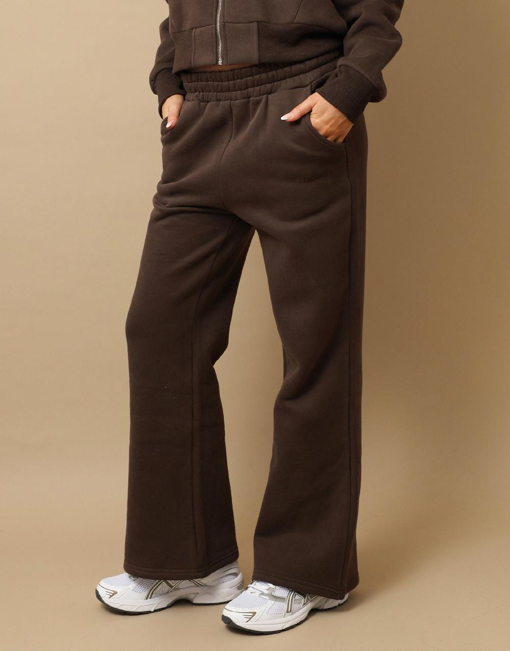 Simmi Simmi Studios Essentials Flared Joggers In Brown