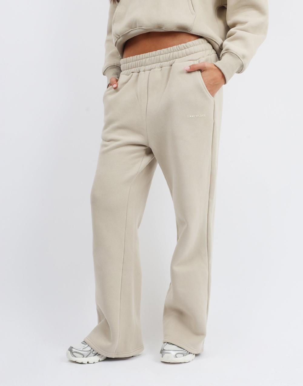 Simmi Simmi Studios Essentials Flared Joggers In Cashew