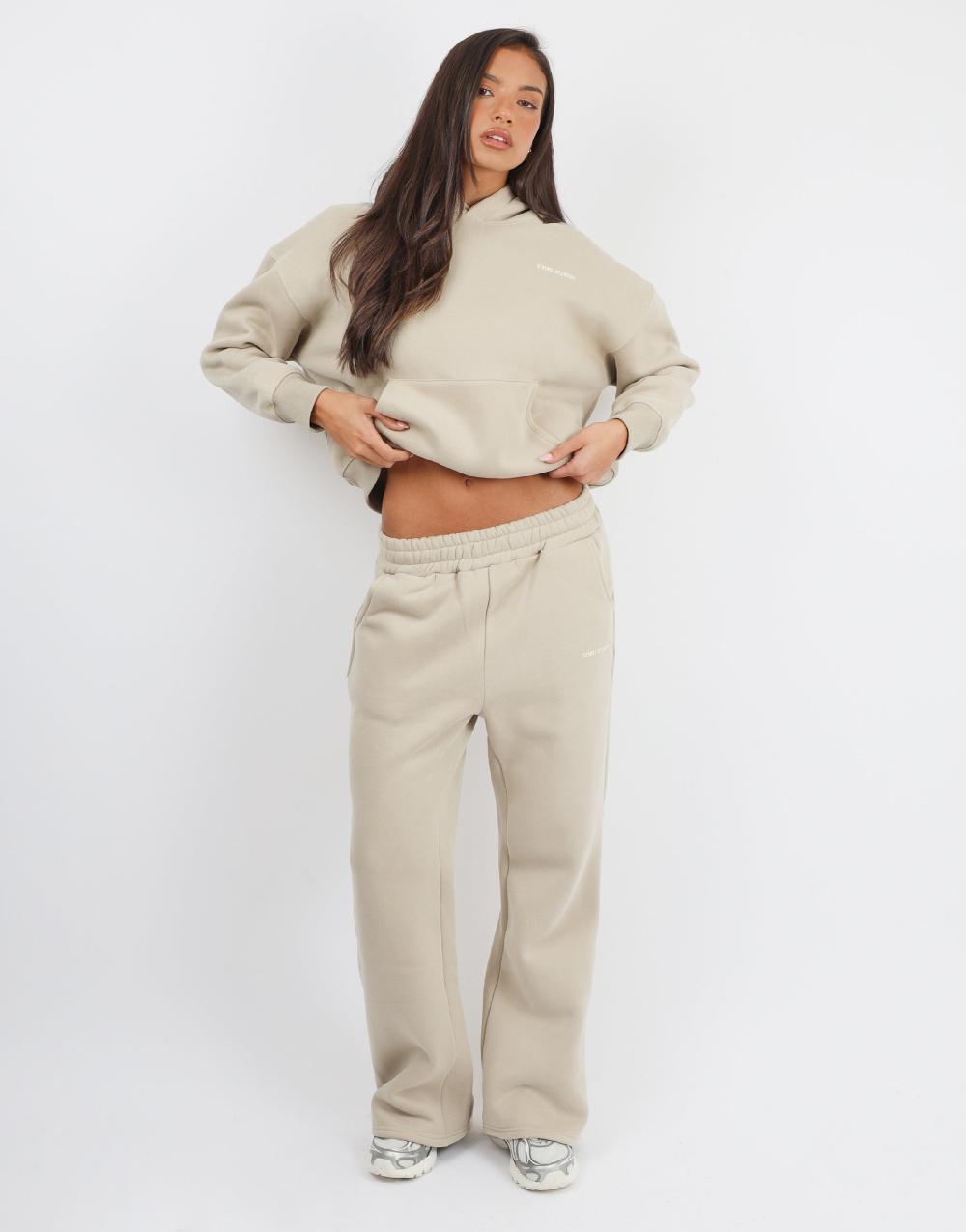 Simmi Simmi Studios Essentials Flared Joggers In Cashew