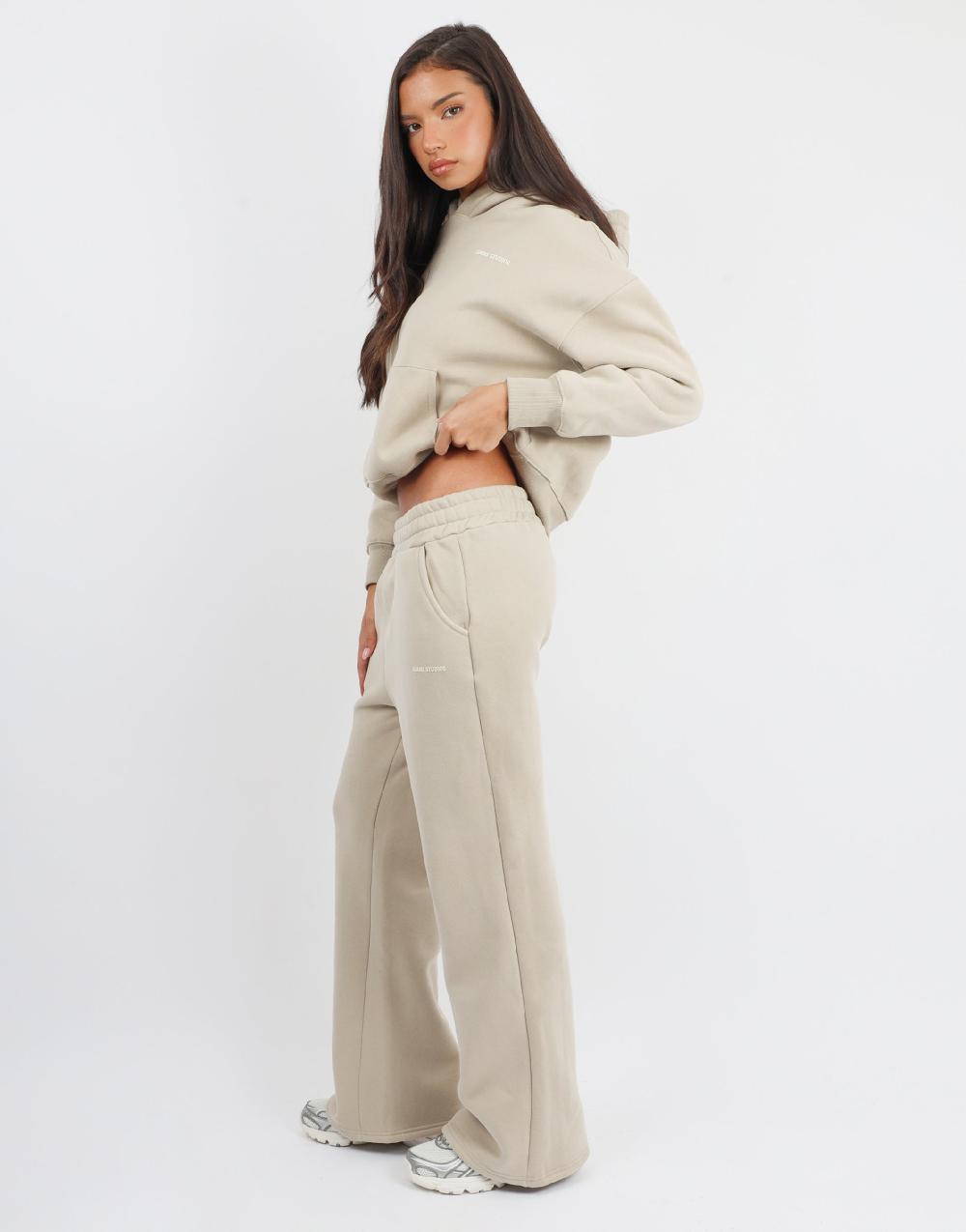 simmi Simmi Studios Essentials Flared Joggers in Cashew