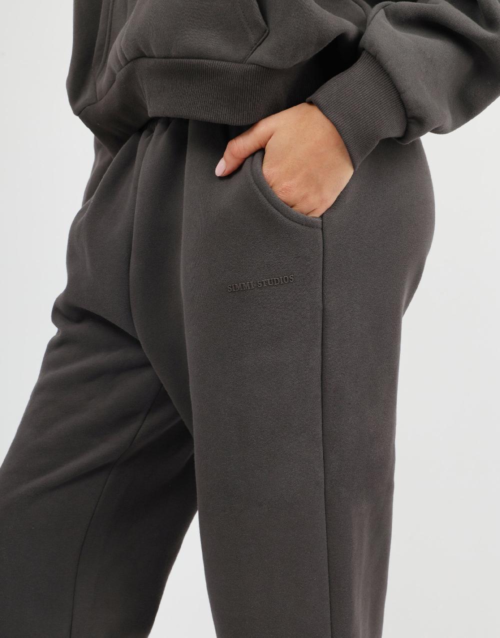 Simmi Simmi Studios Essentials Flared Joggers In Dark Grey