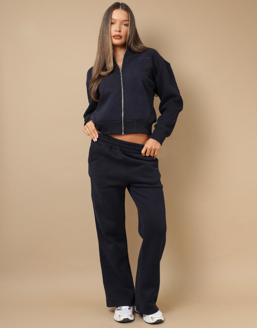 Simmi Simmi Studios Essentials Zip Through Hoodie In Navy