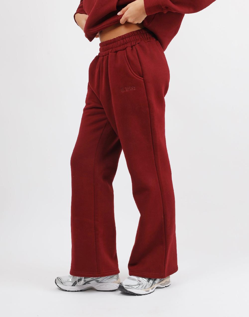 Simmi Simmi Studios SL Sport Flared Joggers In Burgundy