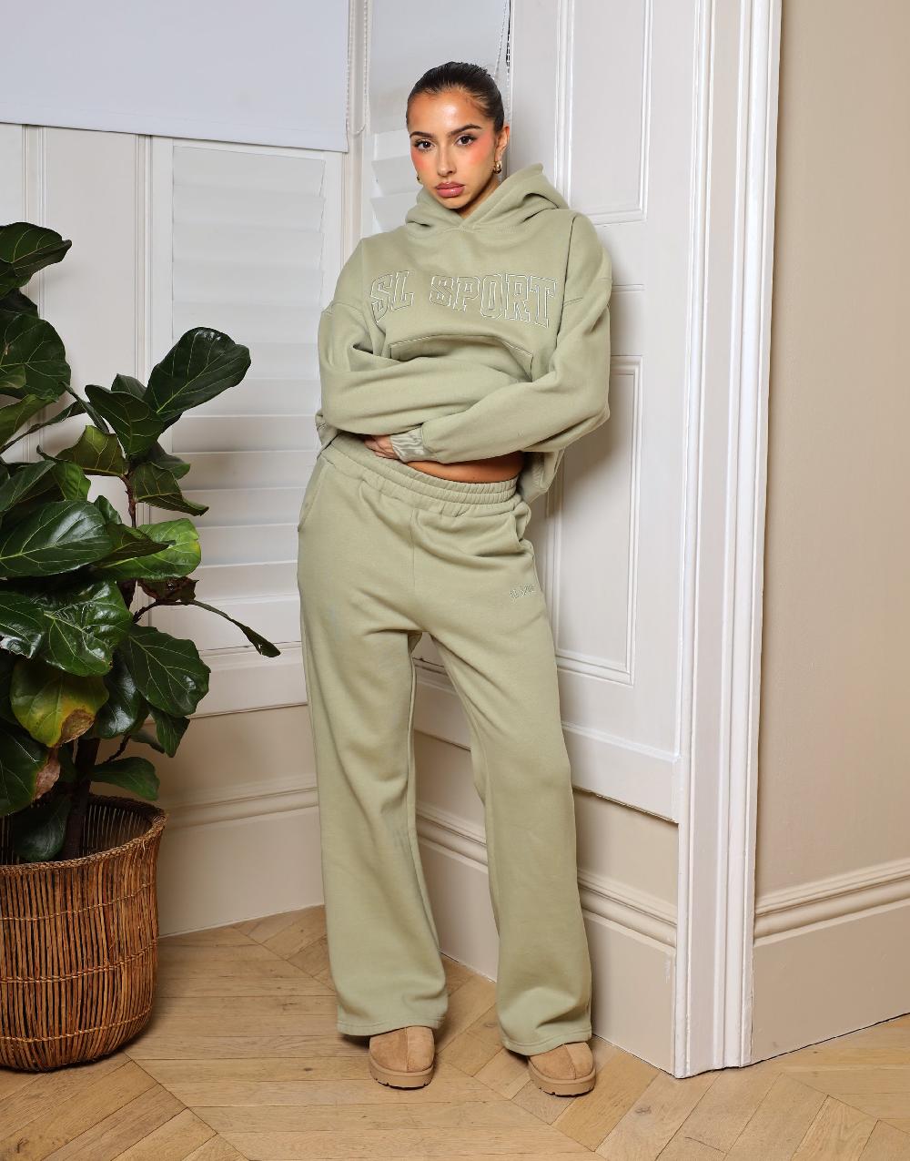 simmi Simmi Studios SL Sport Flared Joggers In Sage