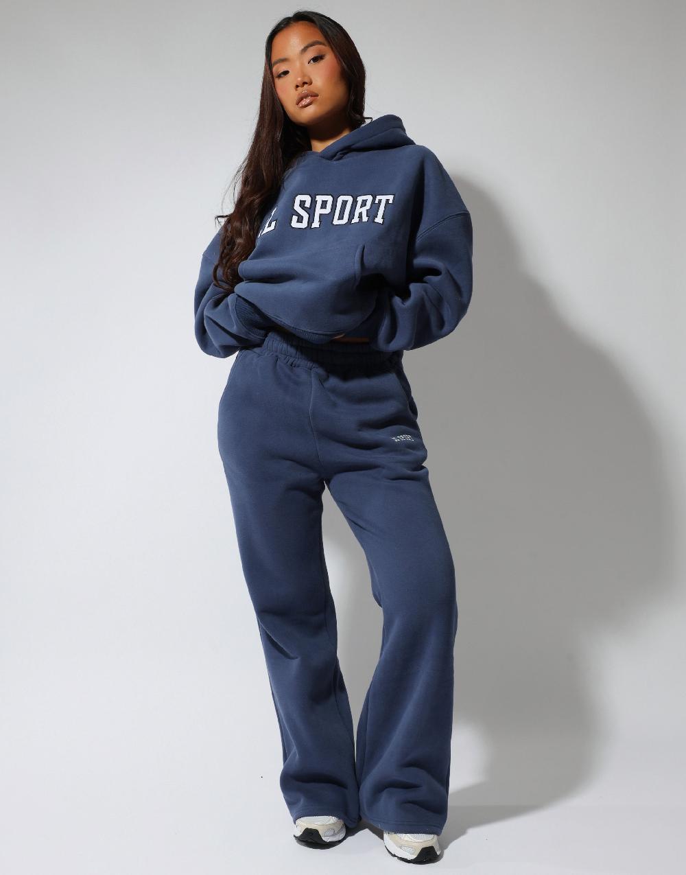 simmi Simmi Studios SL Sport Flared Joggers in vintage blue