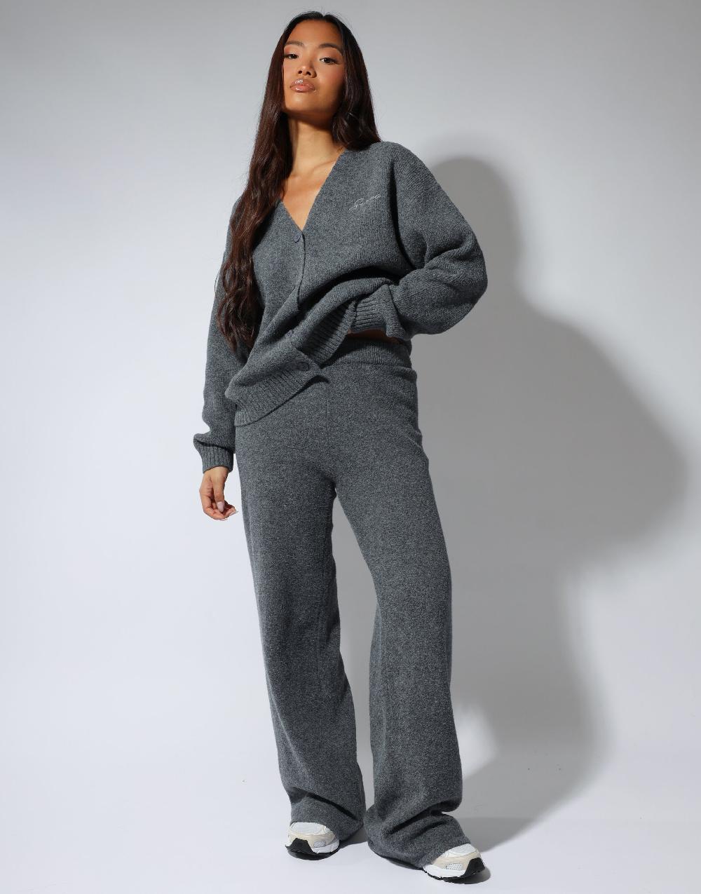 Simmi Simmi Studios Soft Touch Cardigan In Dark Grey