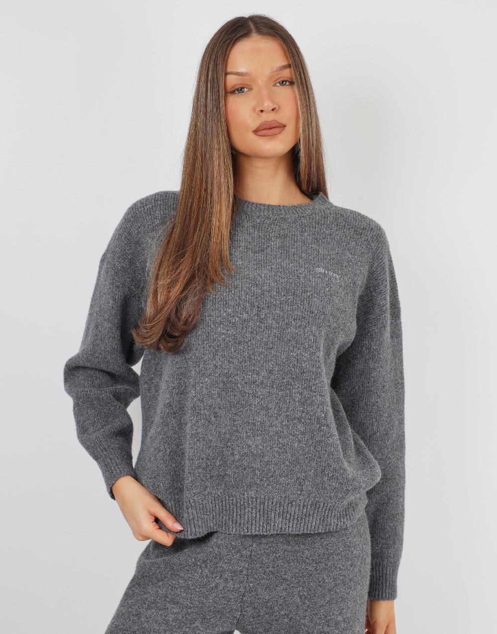 simmi Simmi studios soft touch crew neck in dark grey