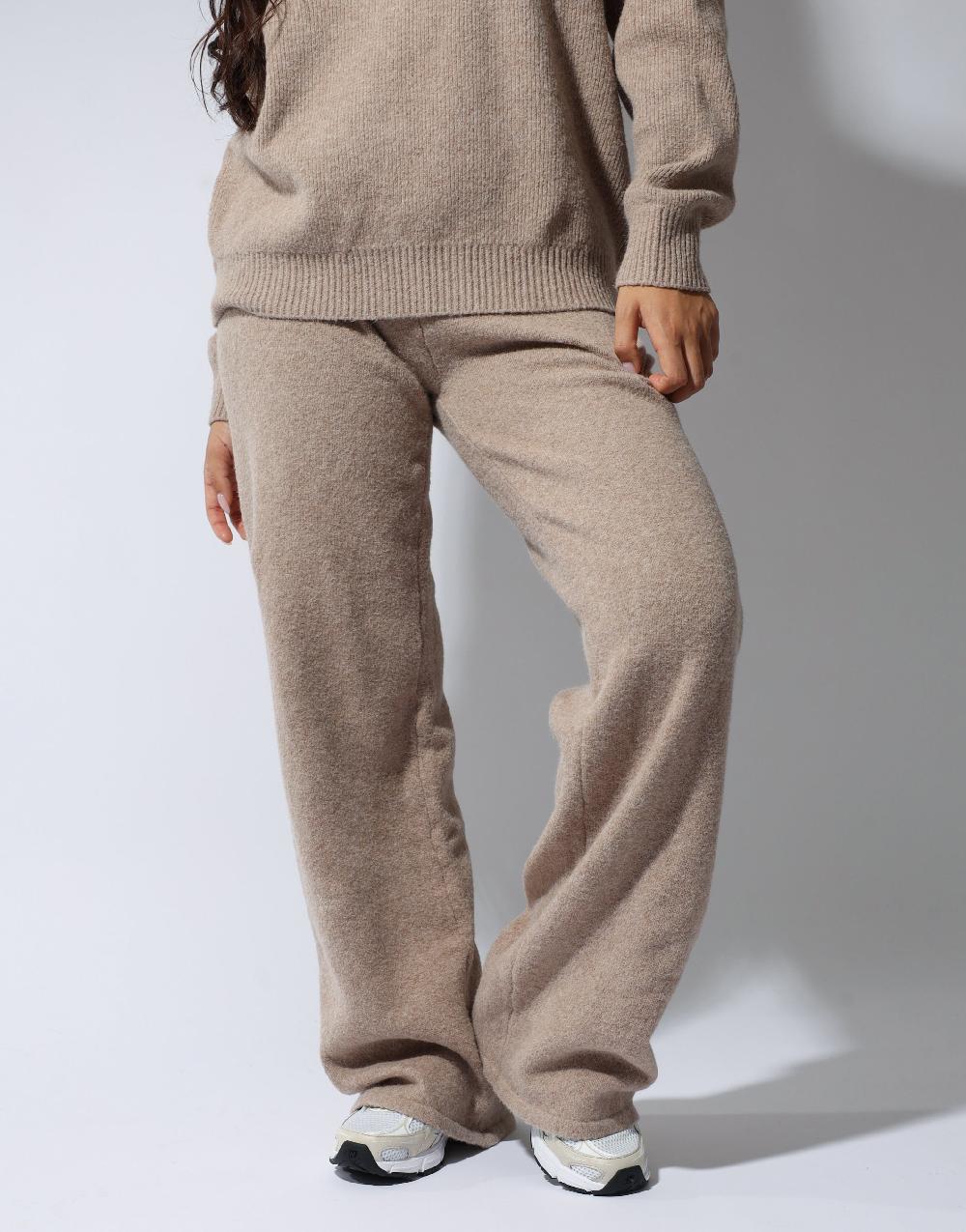 Simmi Simmi Studios Soft Touch Wide Leg Trousers In Oatmeal