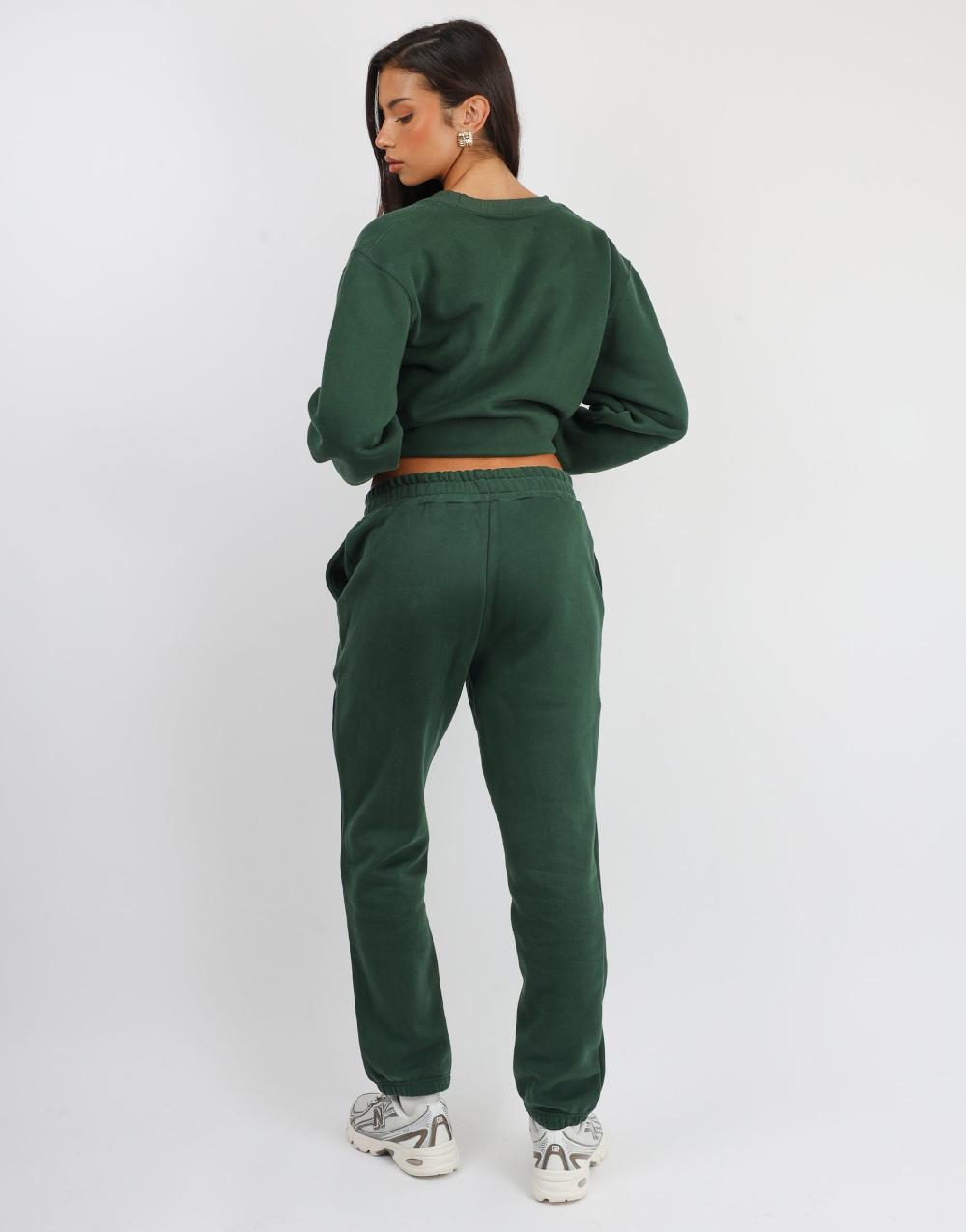 Simmi Simmi Studios Varsity Cuffed Jogger In Pine Green