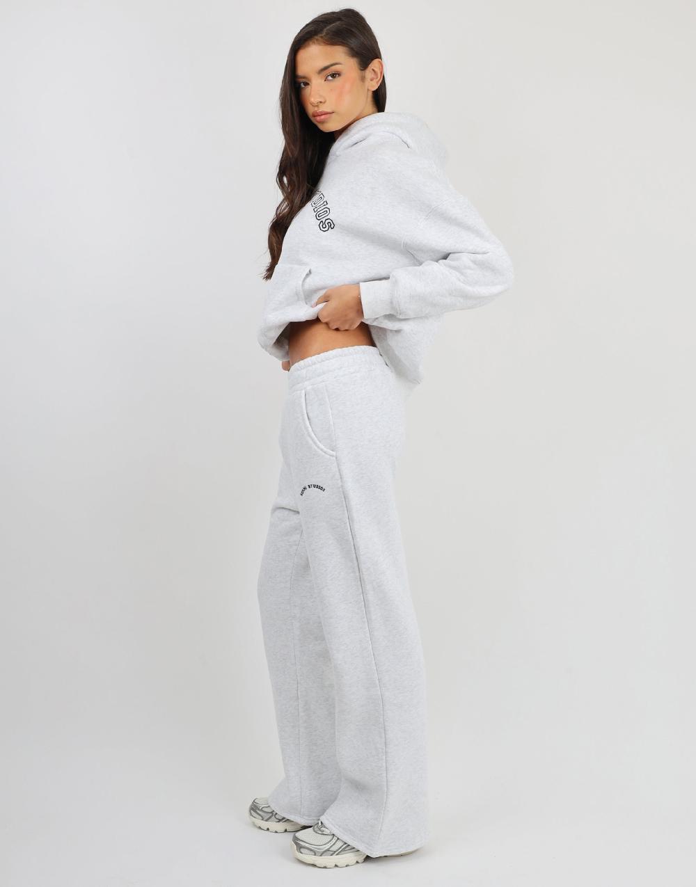 Simmi Simmi Studios Varsity Flared Joggers In Pebble Grey