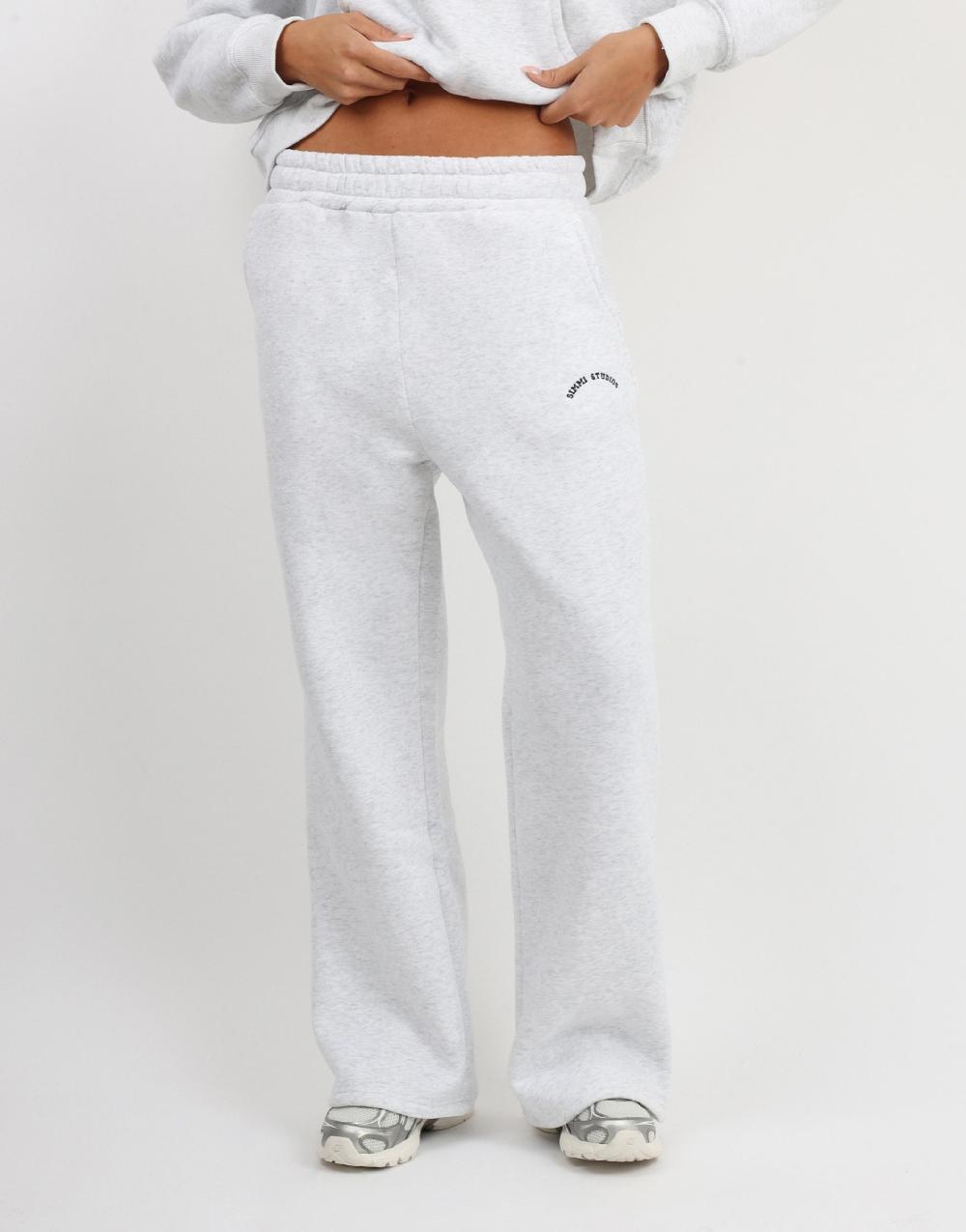 Simmi Simmi Studios Varsity Flared Joggers In Pebble Grey