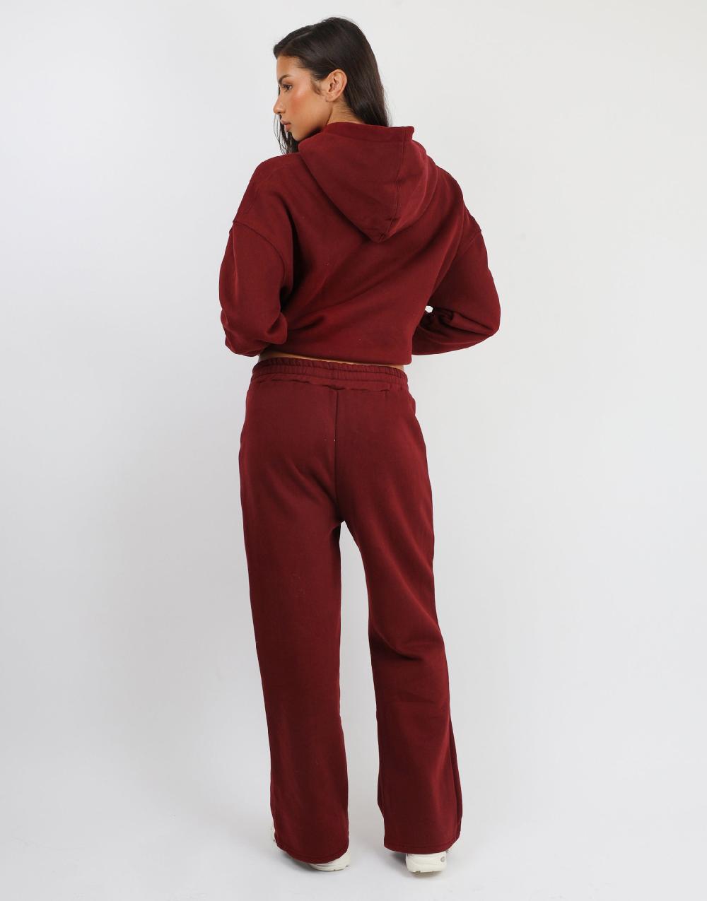 Simmi Simmi Studios Varsity Slogan Hoodie In Cranberry