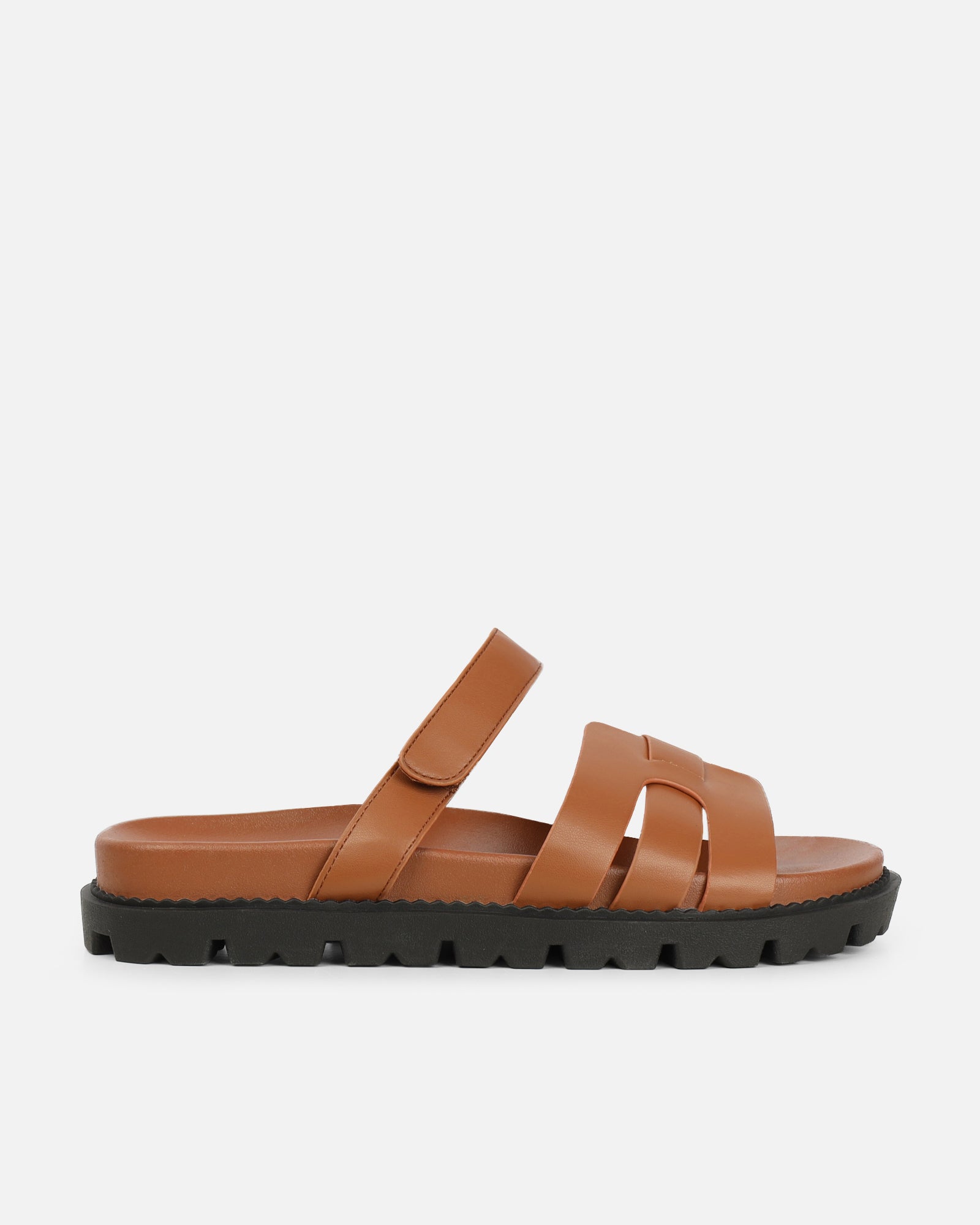 Simmi Tan Chunky Footbed Slides