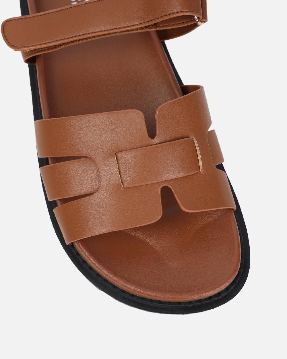 Simmi Tan Chunky Footbed Slides