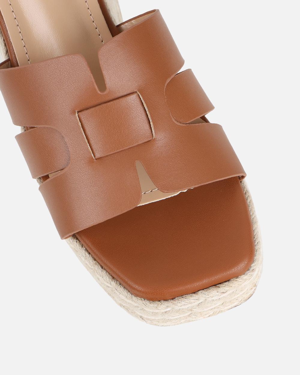 Simmi Tan Wedge Sandals