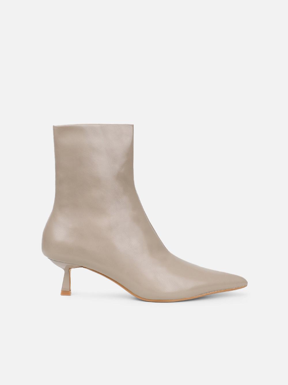 Simmi Taupe Low Heeled Boots