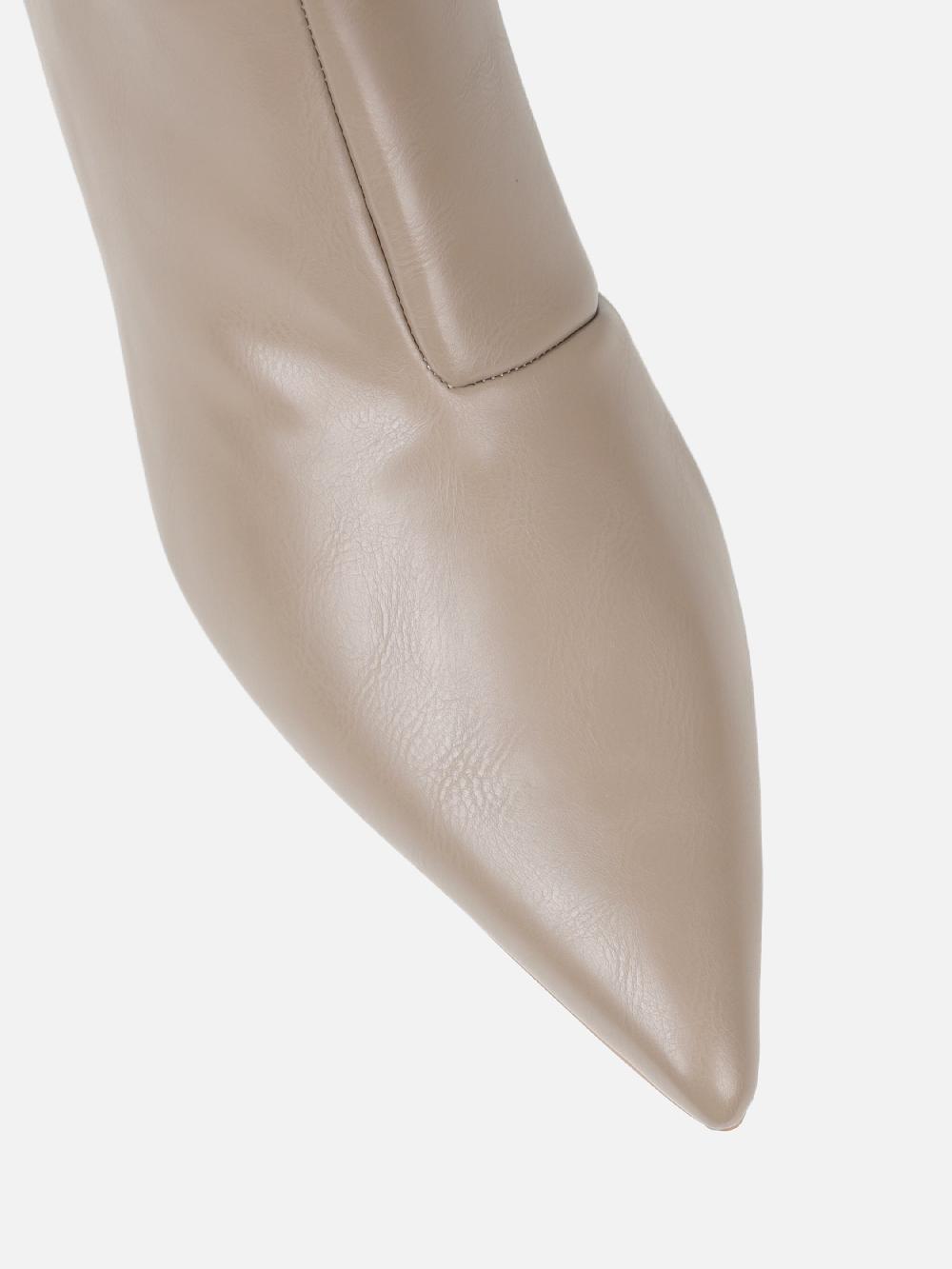 Simmi Taupe Low Heeled Boots