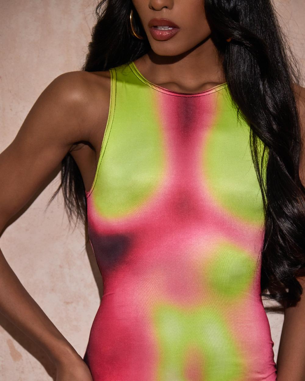 Simmi Thermo Body Print Racer Unitard
