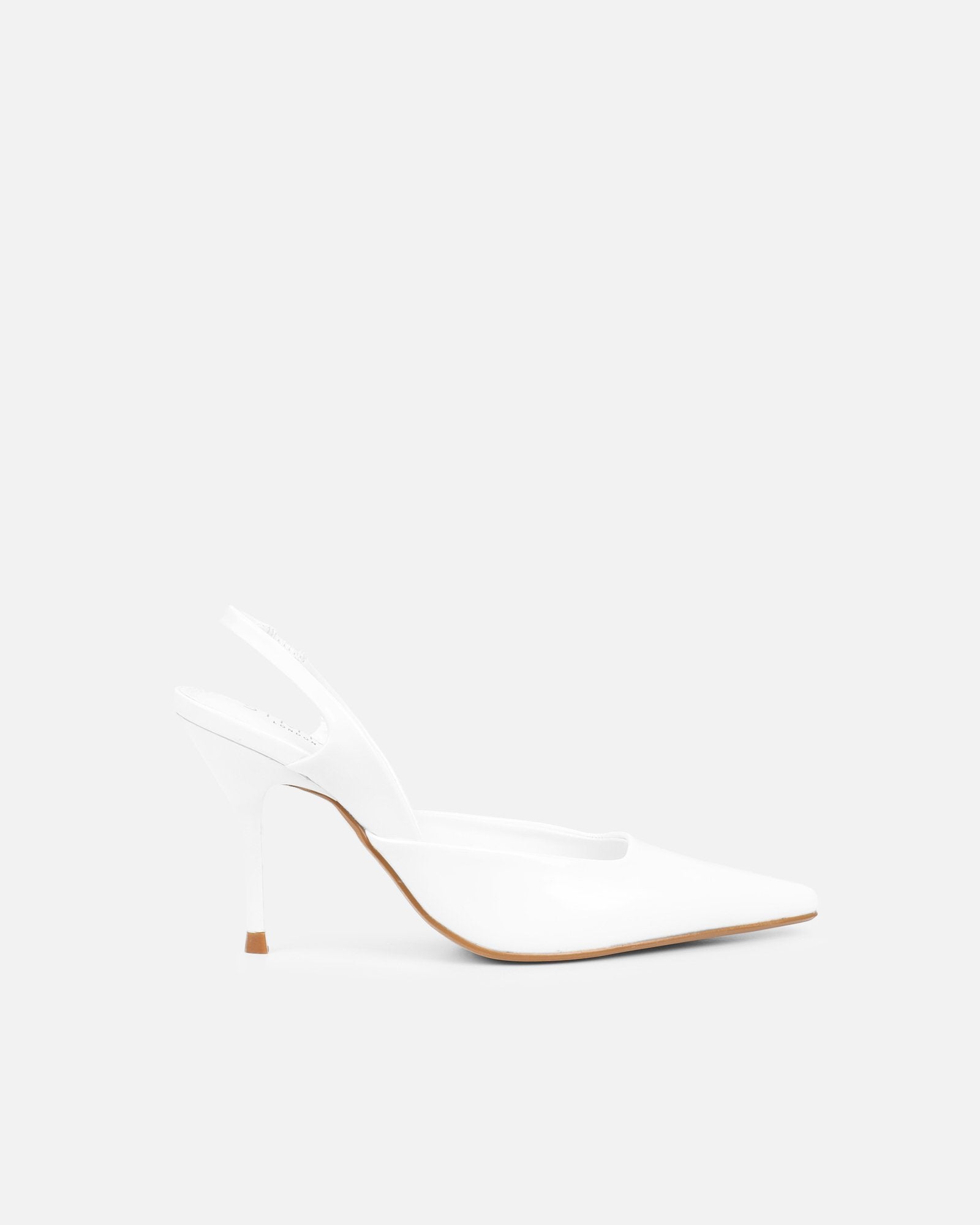 Simmi White Box Sling Back Court Shoes