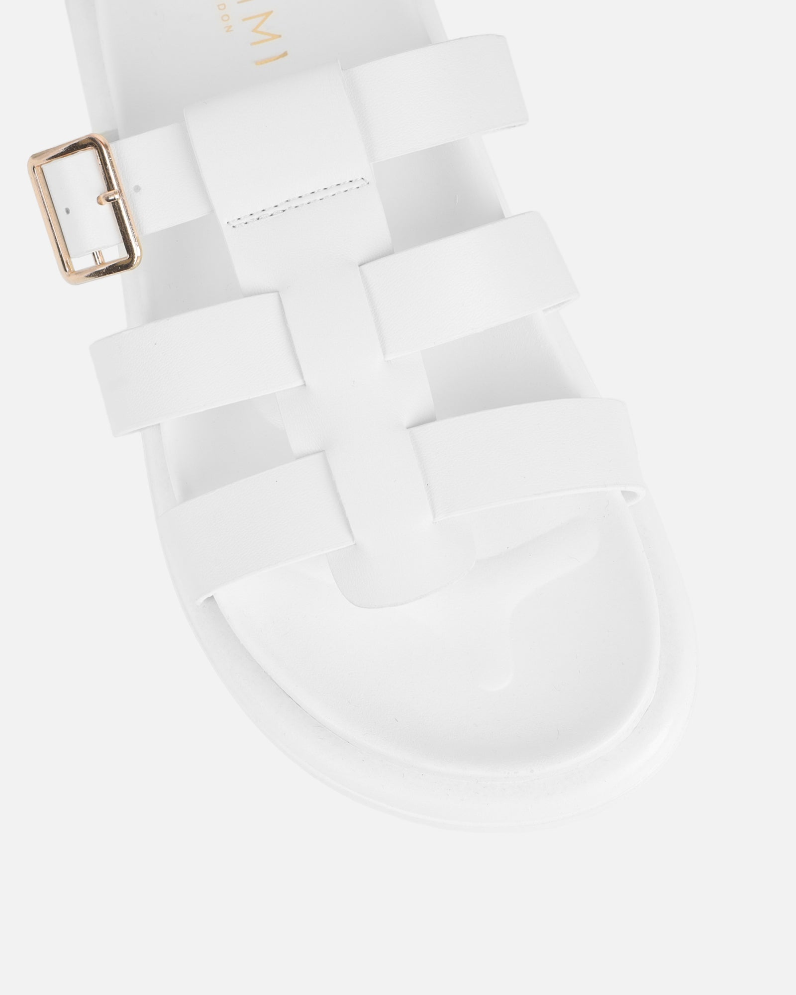 Simmi White Chunky Footbed Sliders