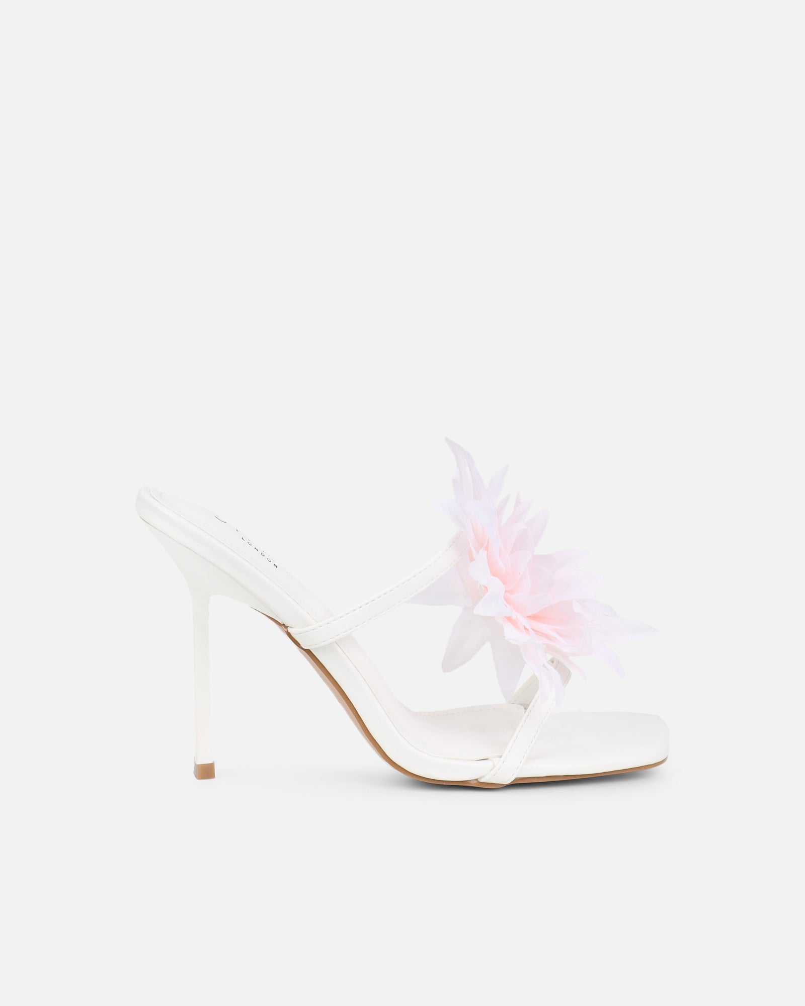 Simmi White Flower Detail Mules