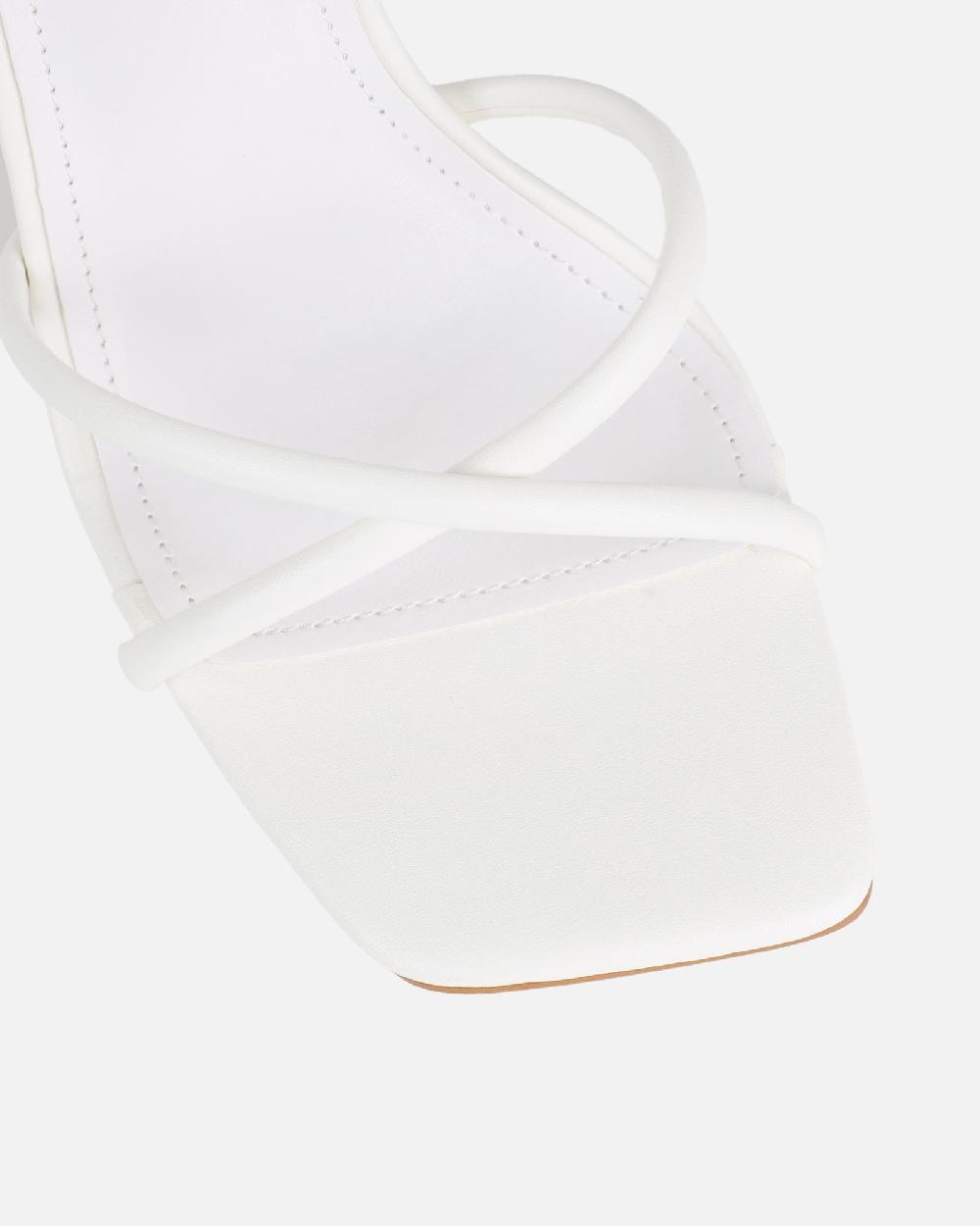 Simmi White Heeled Sandals