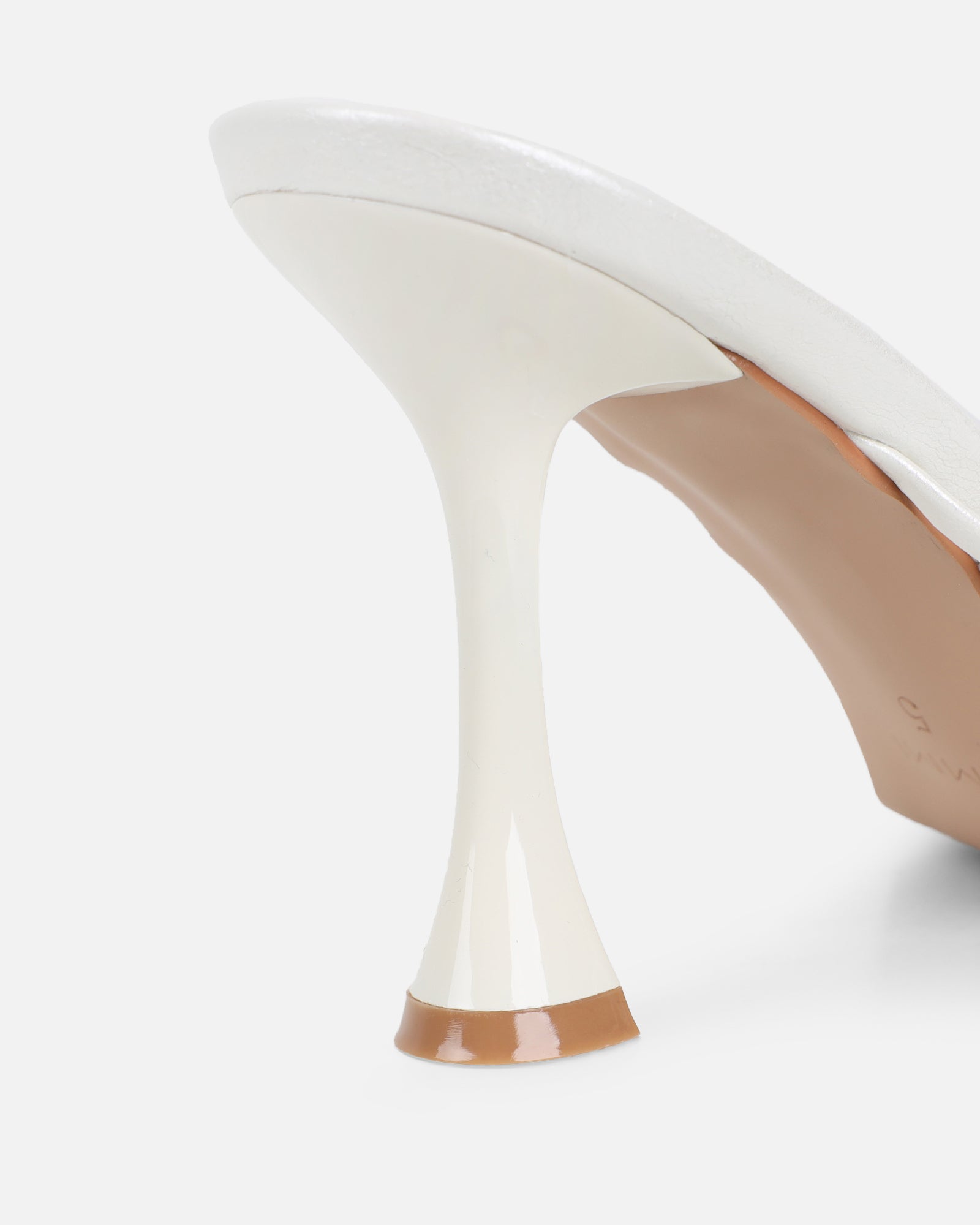 Simmi White Metallic Tie Up Heeled Sandals