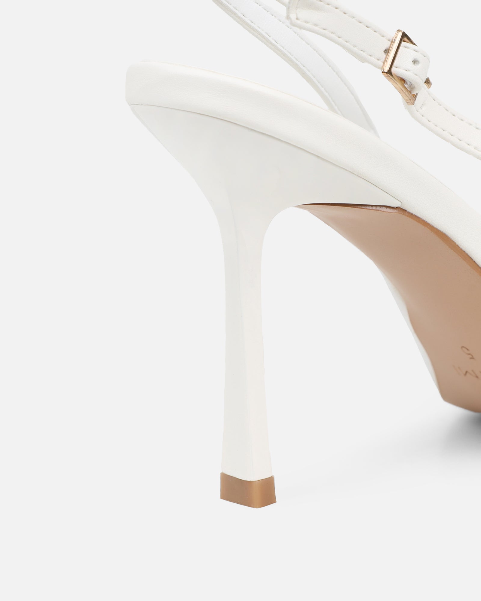Simmi White Plush Slingback Courts