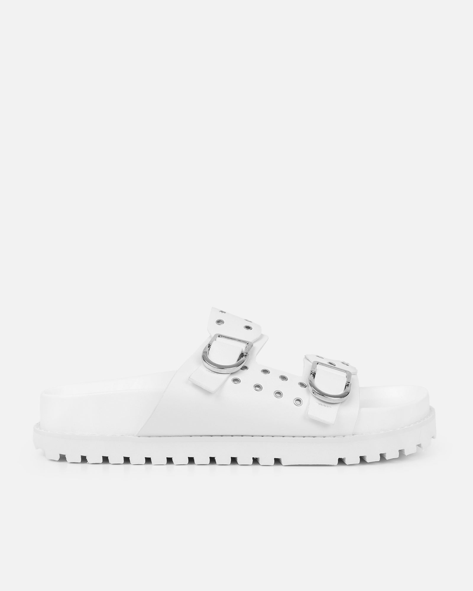 Simmi White Slider Sandals