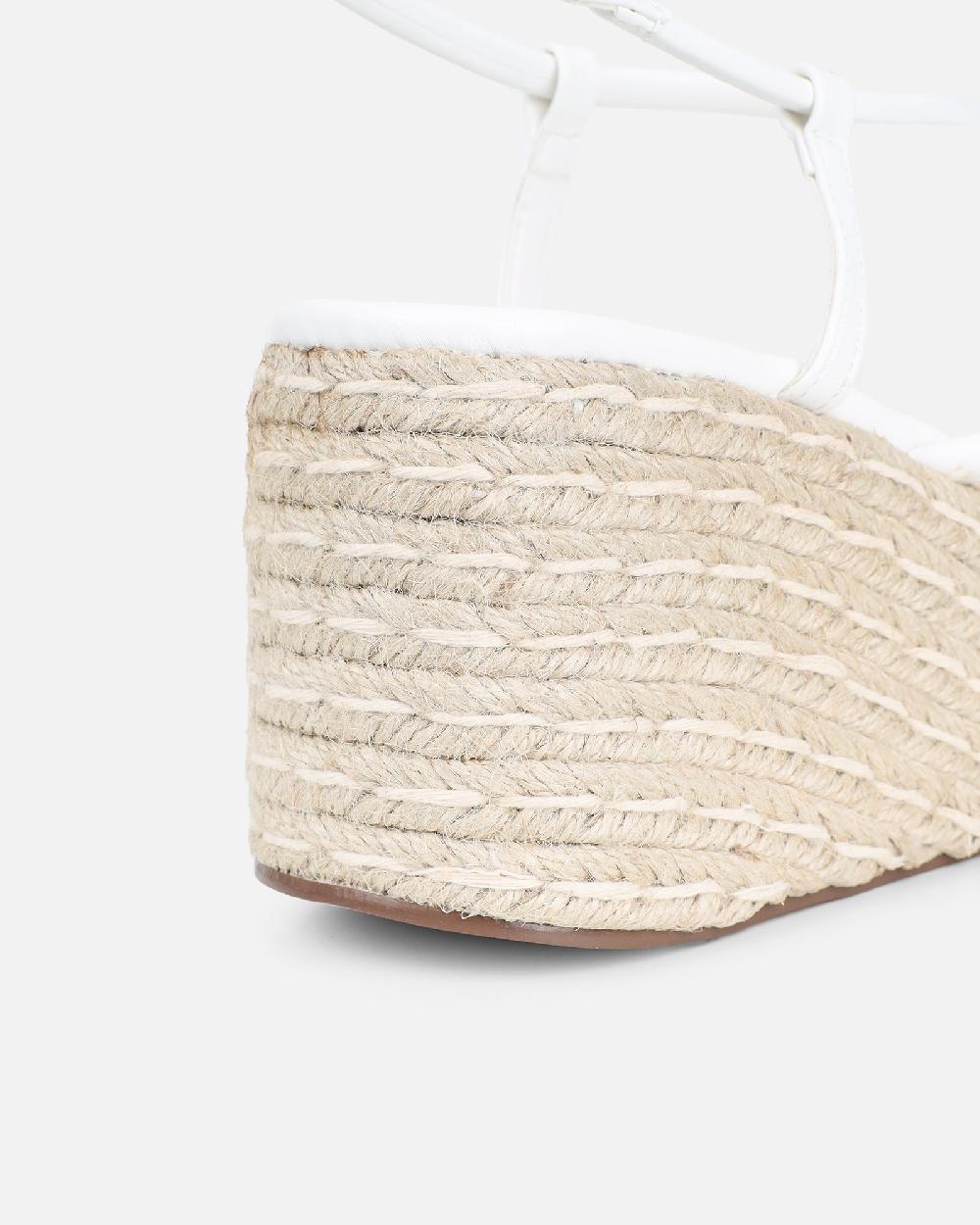 Simmi White Wedge Heels