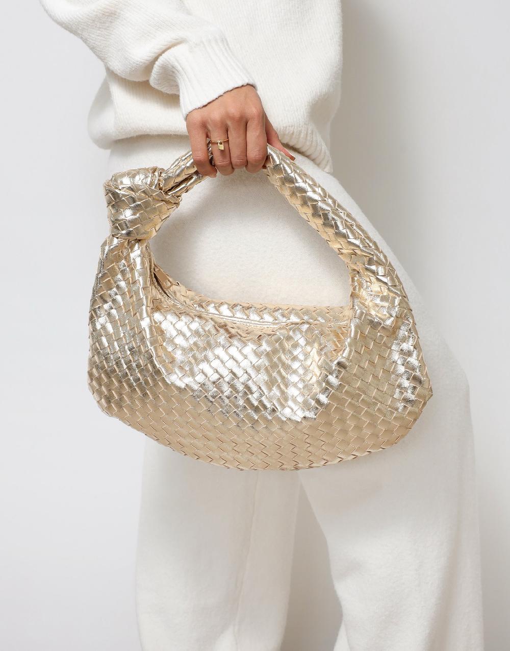 Simmi Woven Gold Bag