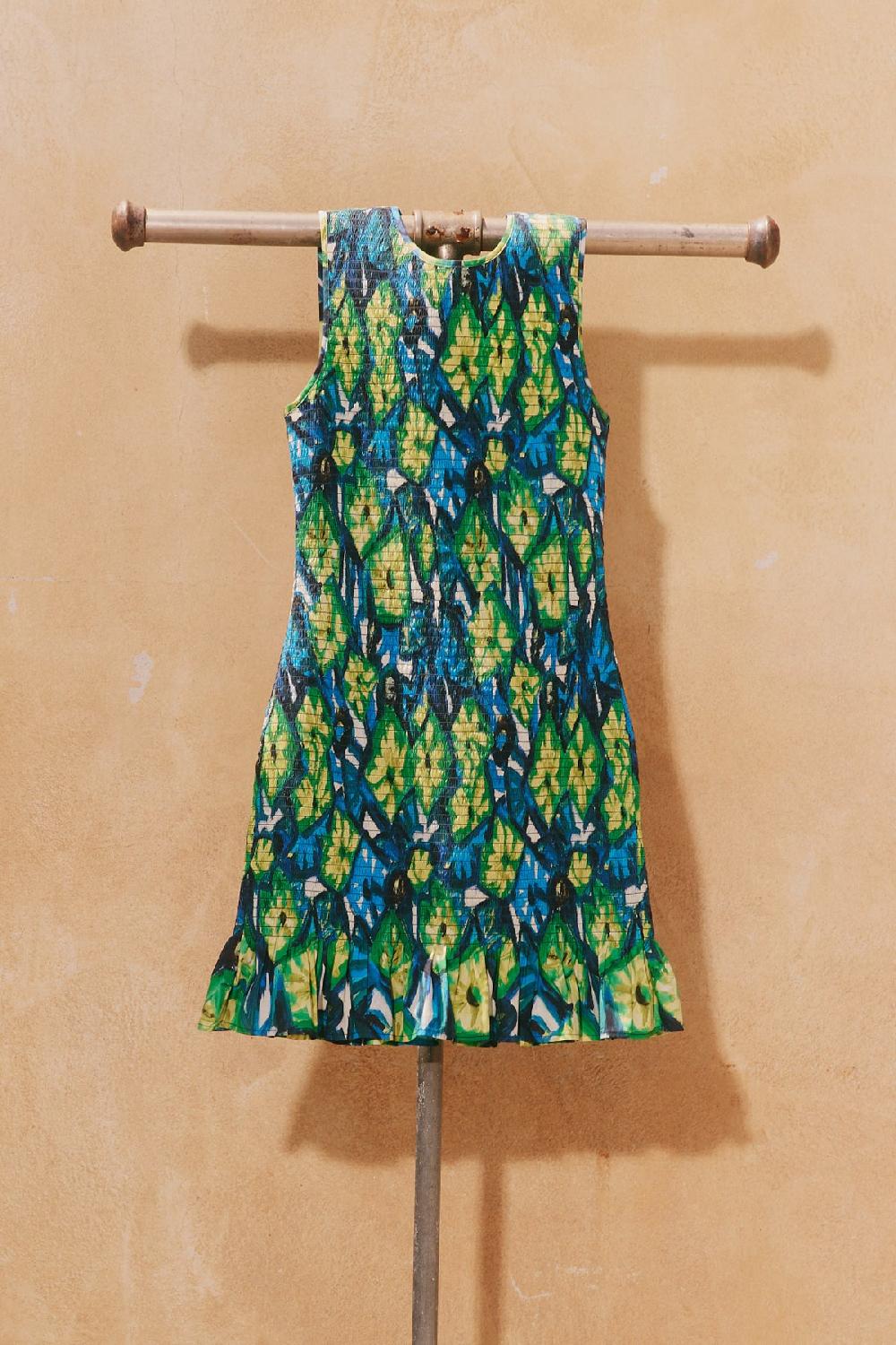 Simon Miller Belle Smocked Mini Dress Abstract Floral