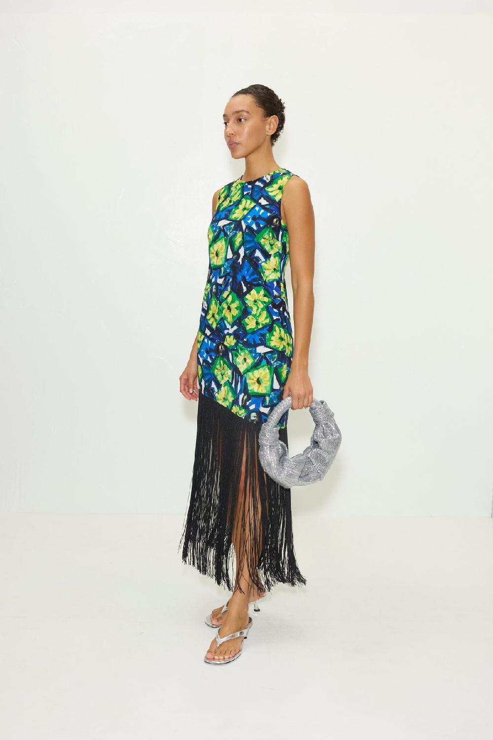 Simon Miller Casablanca Fringe Dress Abstract Floral