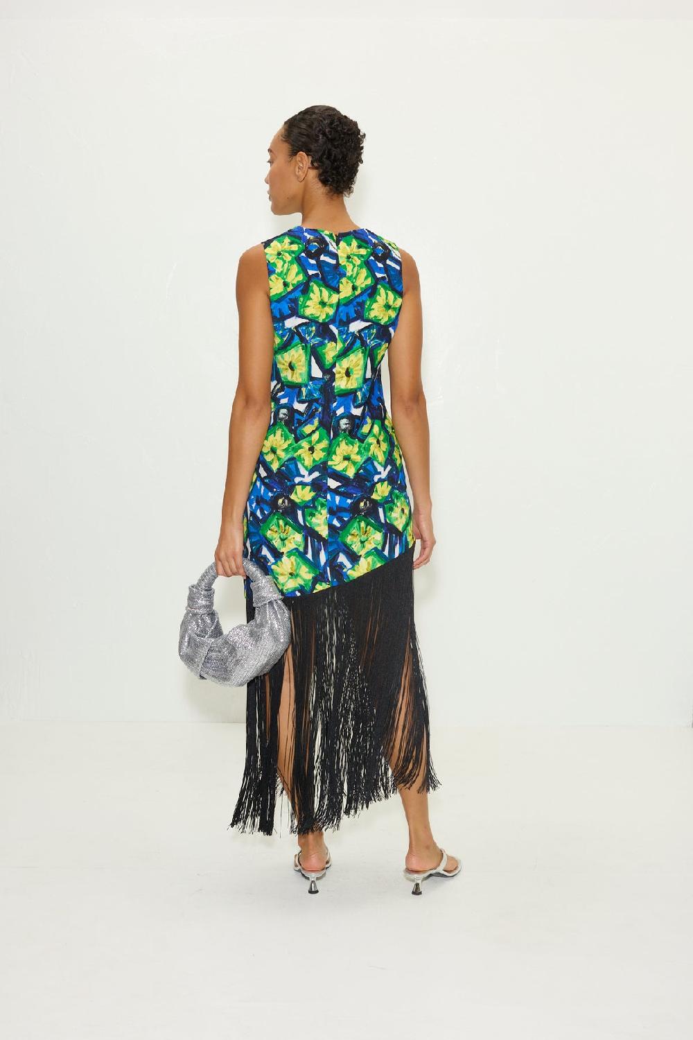 Simon Miller Casablanca Fringe Dress Abstract Floral