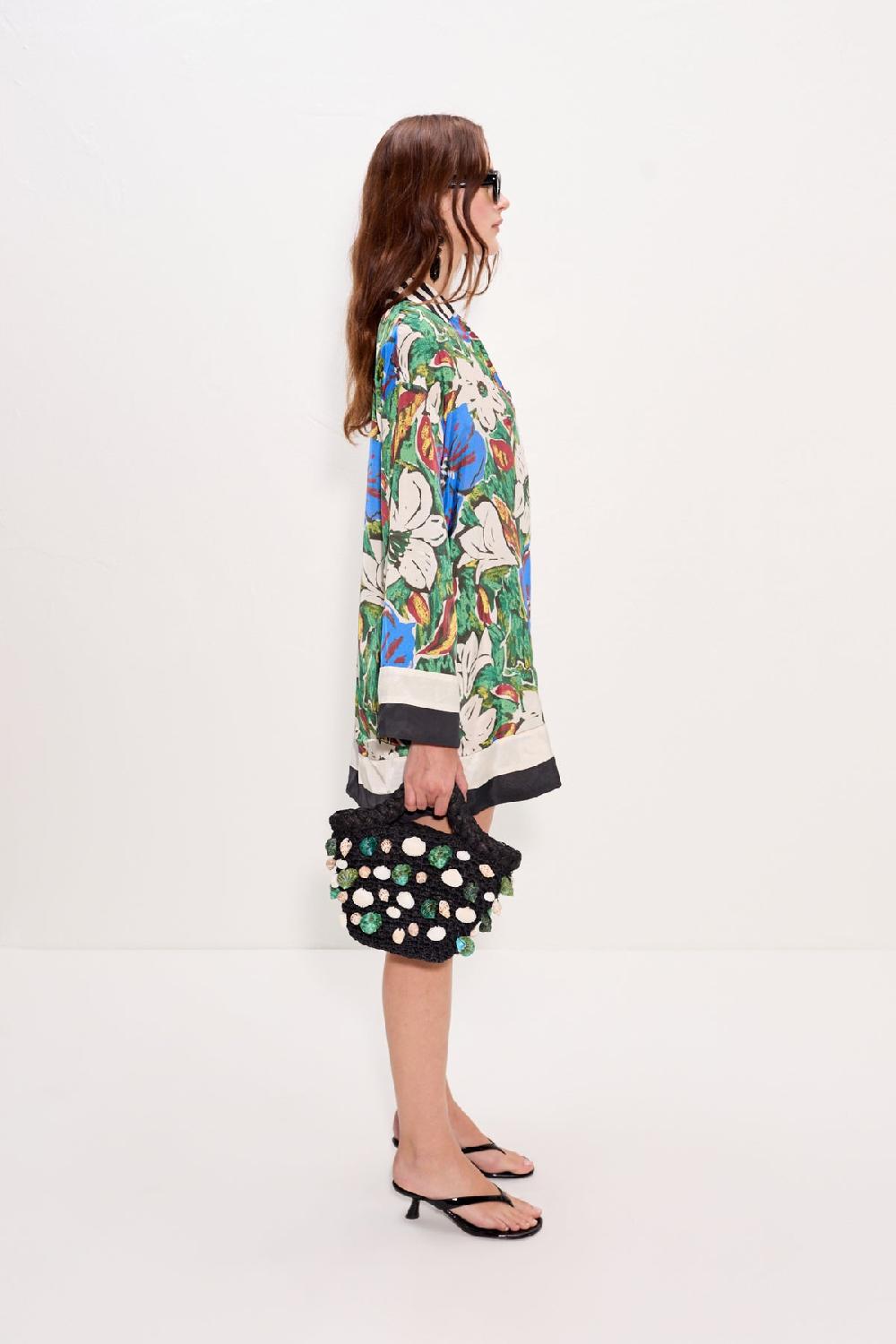 Simon Miller Diaz Mini Dress Tropical Floral Print Combo