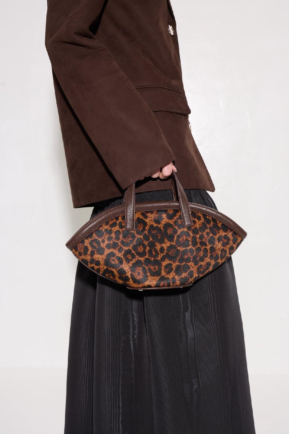 Simon Miller Haircalf Mini Mercado Tote CHOCO BROWN LEOPARD