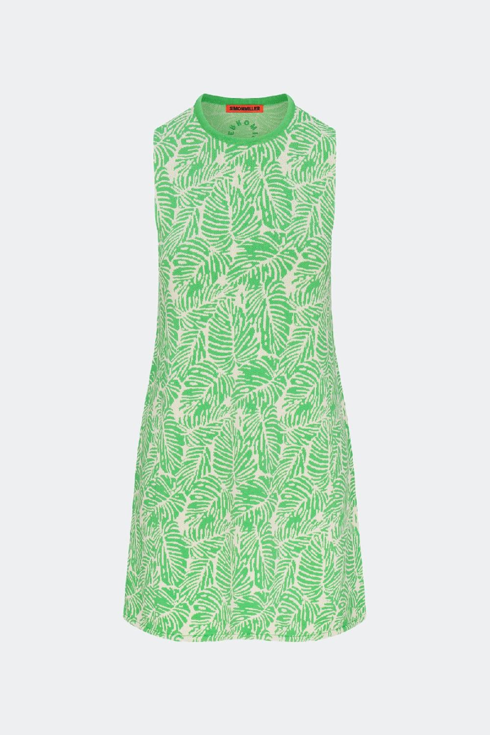 simon miller knits by zana knit mini dress GUMMY GREEN PALM LEAF