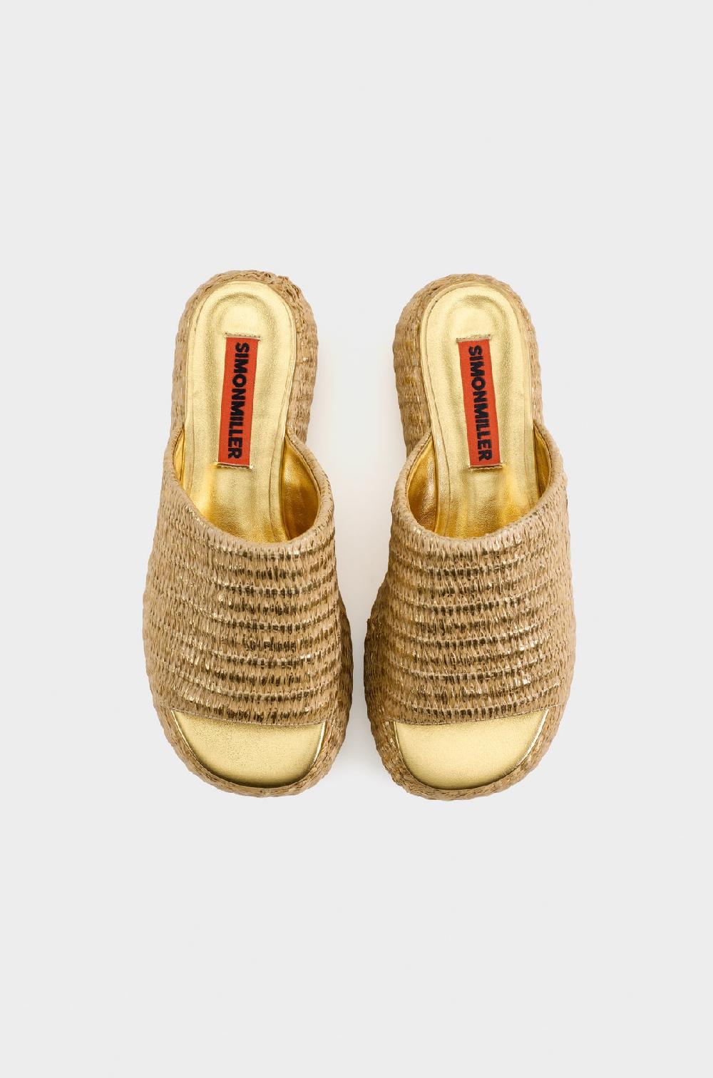Simon Miller Metallic Raffia Cloudy Platform GOLD/NATURAL