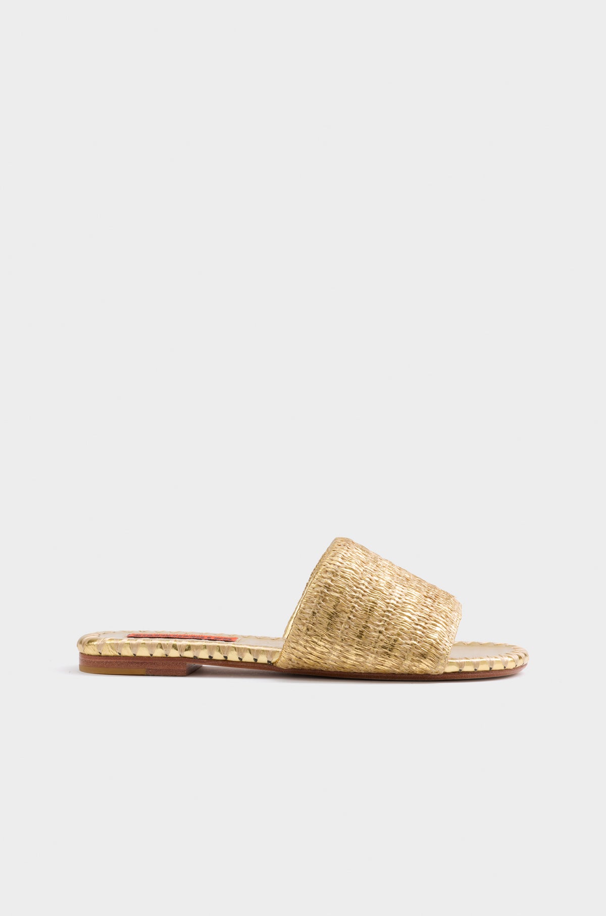 simon miller metallic raffia salerno slide GOLD/NATURAL