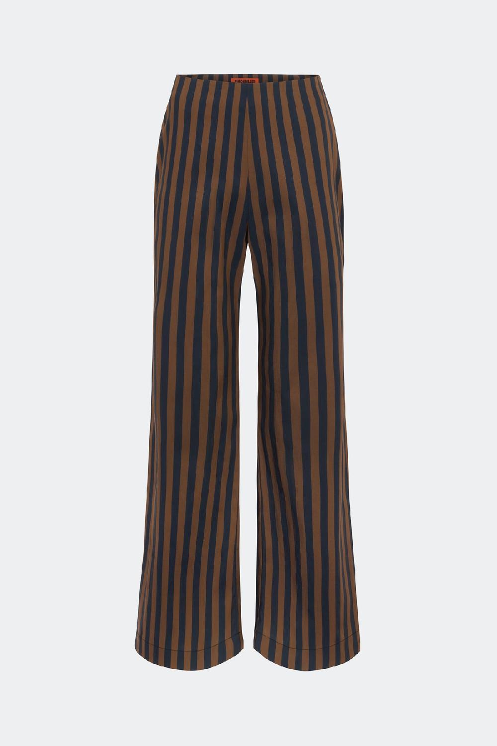 simon miller pia poplin pant BLACK/CHOCO BROWN STRIPE