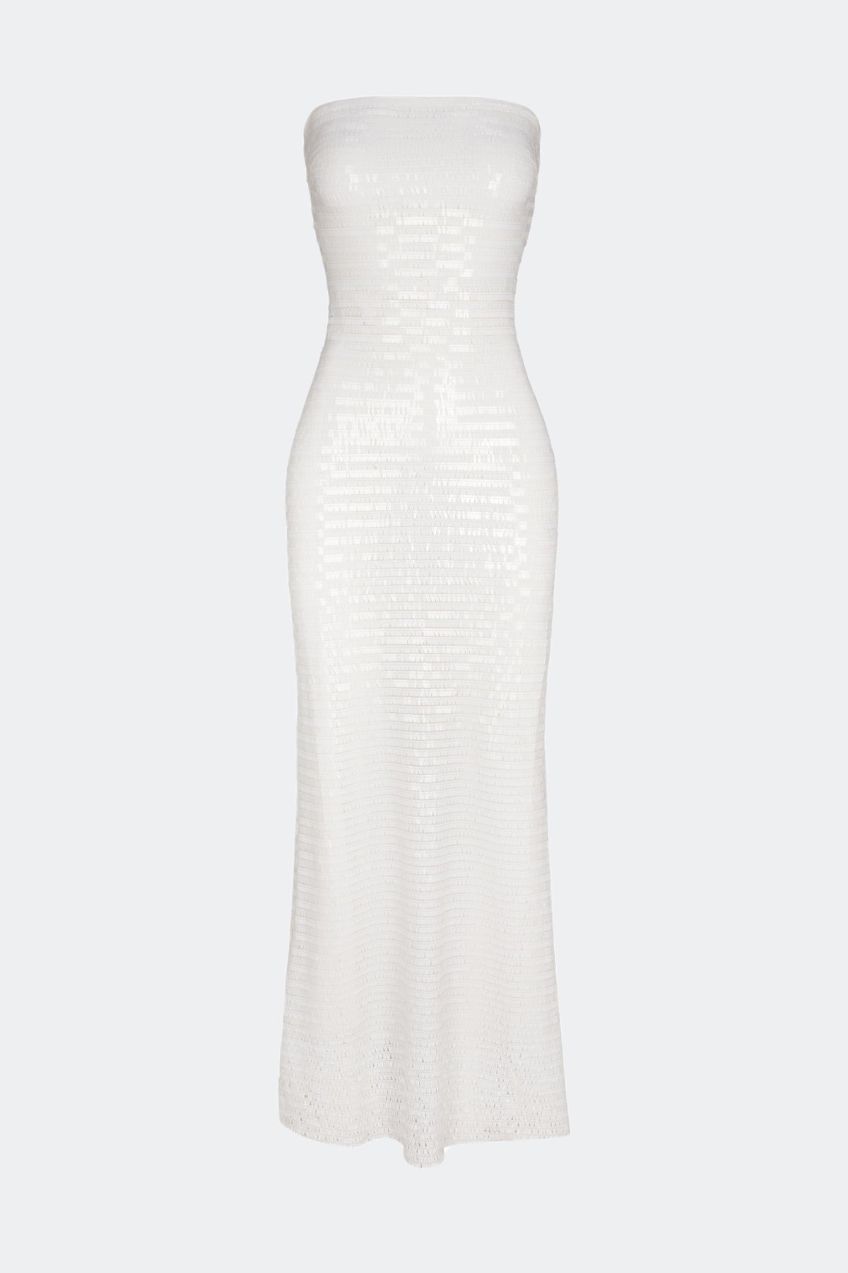 Simon Miller Sculpty Strapless Piano Sequin Dress MACADAMIA