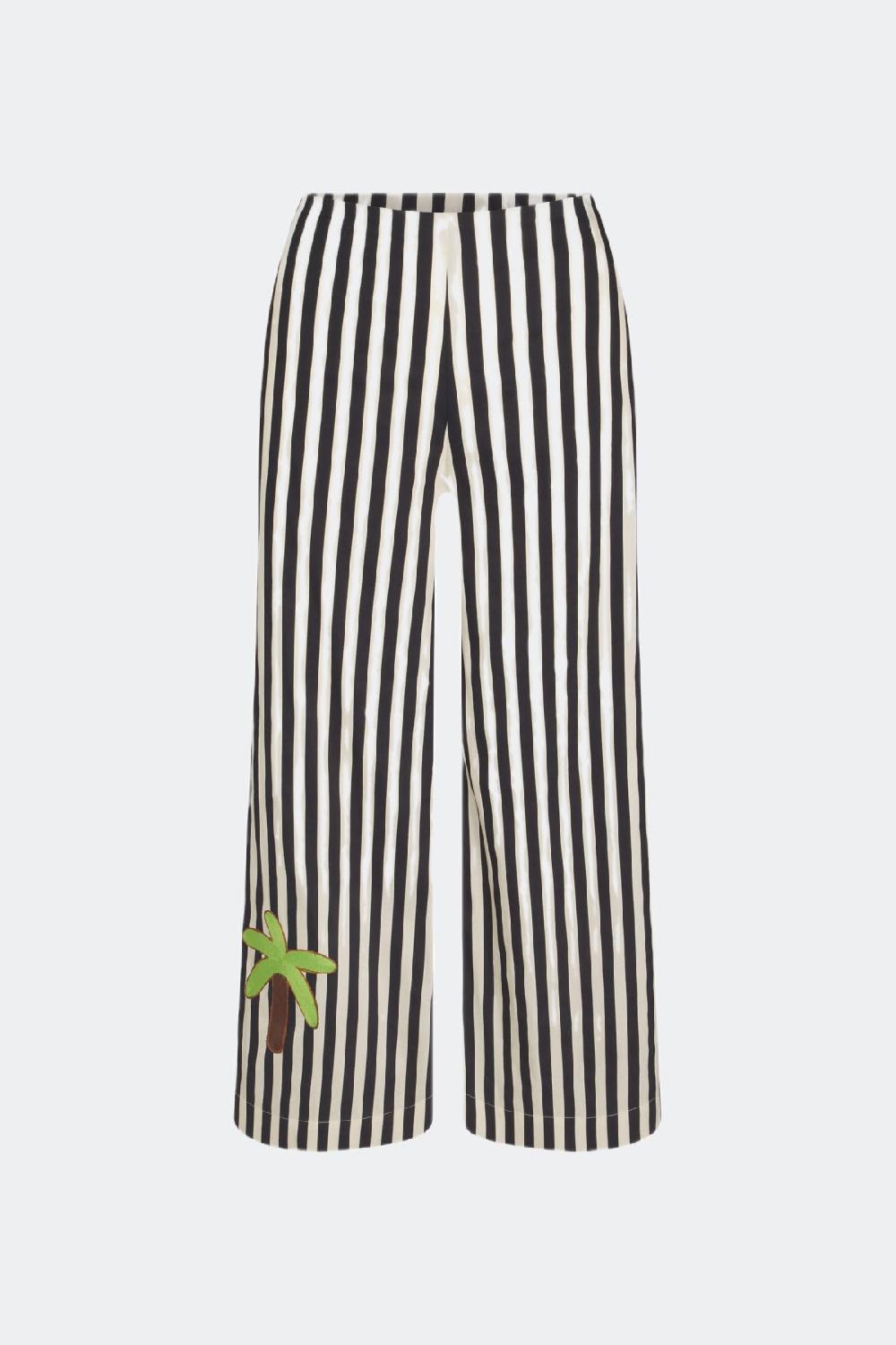 simon miller ari poplin pant BLACK/WHITE STRIPE