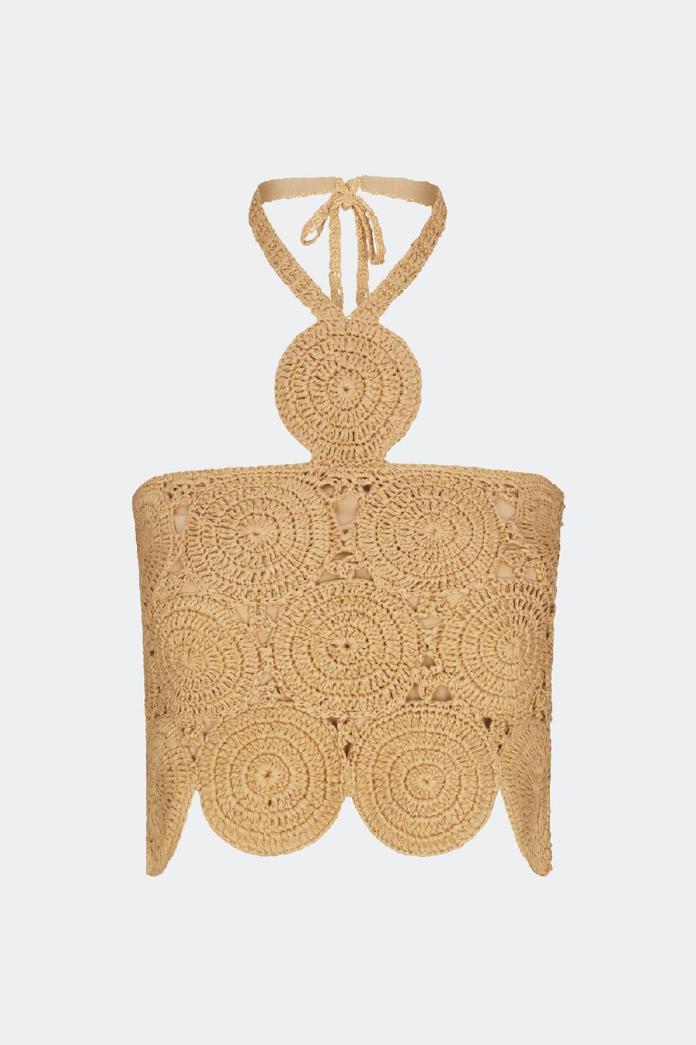 simon miller atlas crochet top Natural