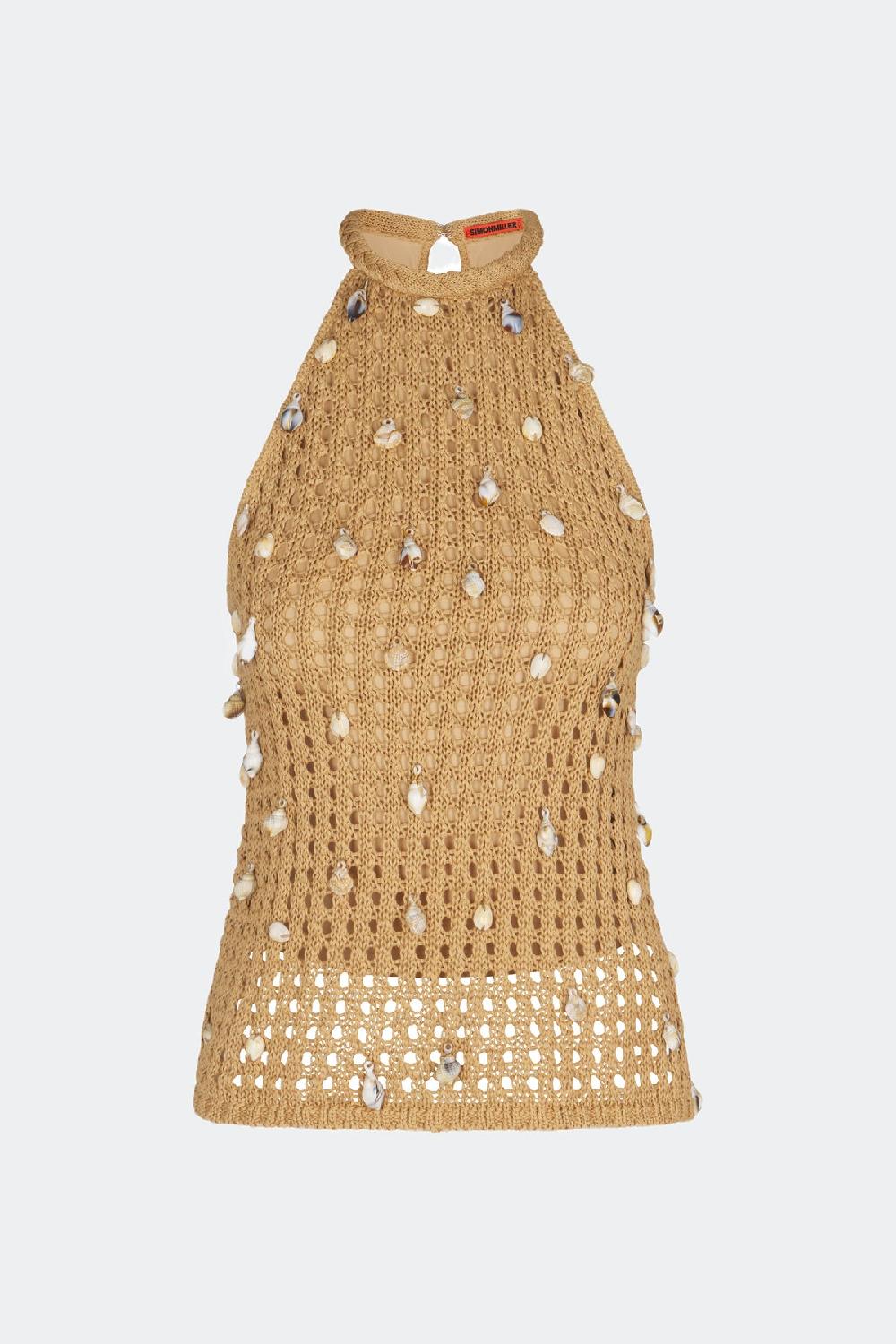 simon miller bahi crochet top NATURAL