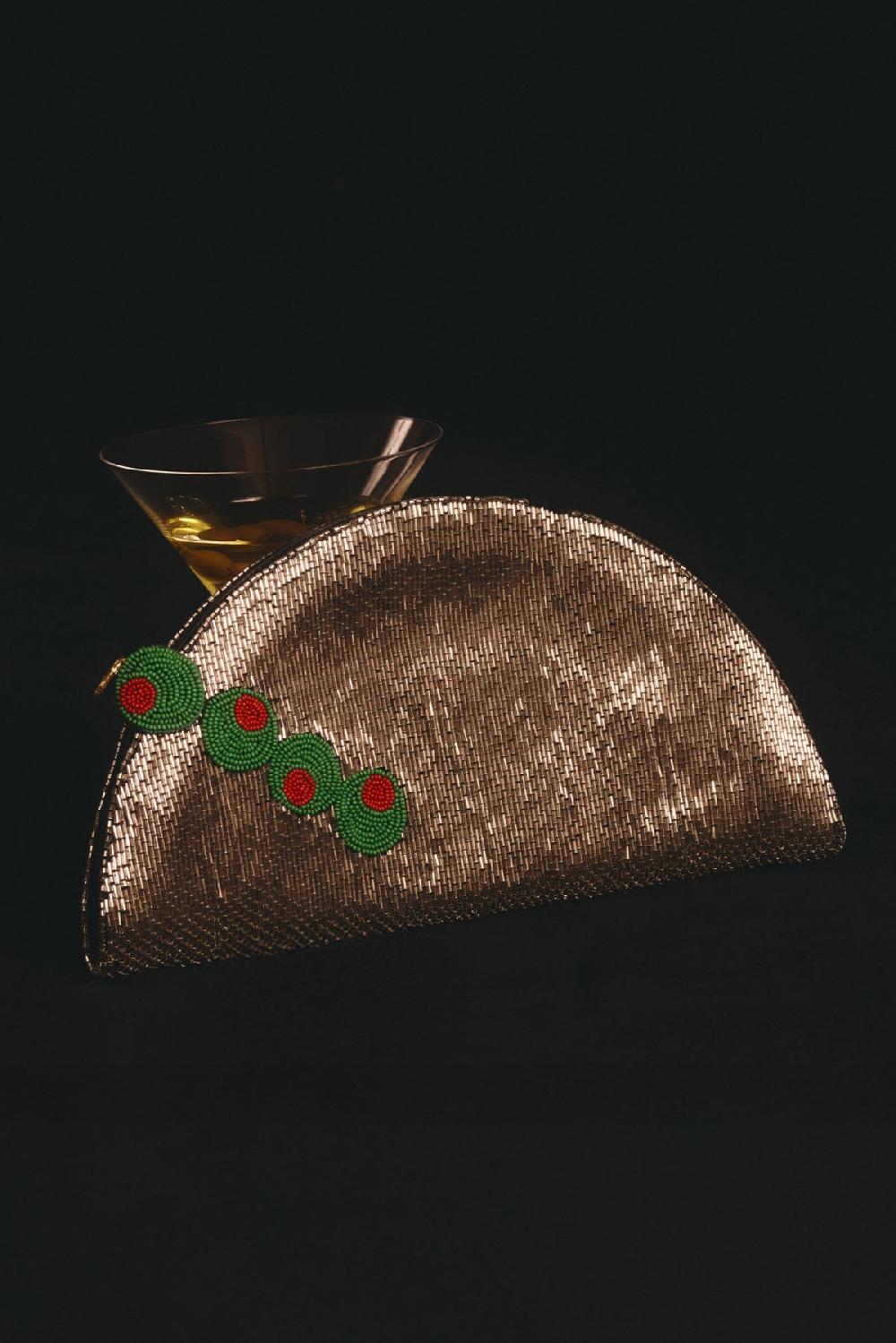 Simon Miller Beaded Lune Clutch DIRTY MARTINI