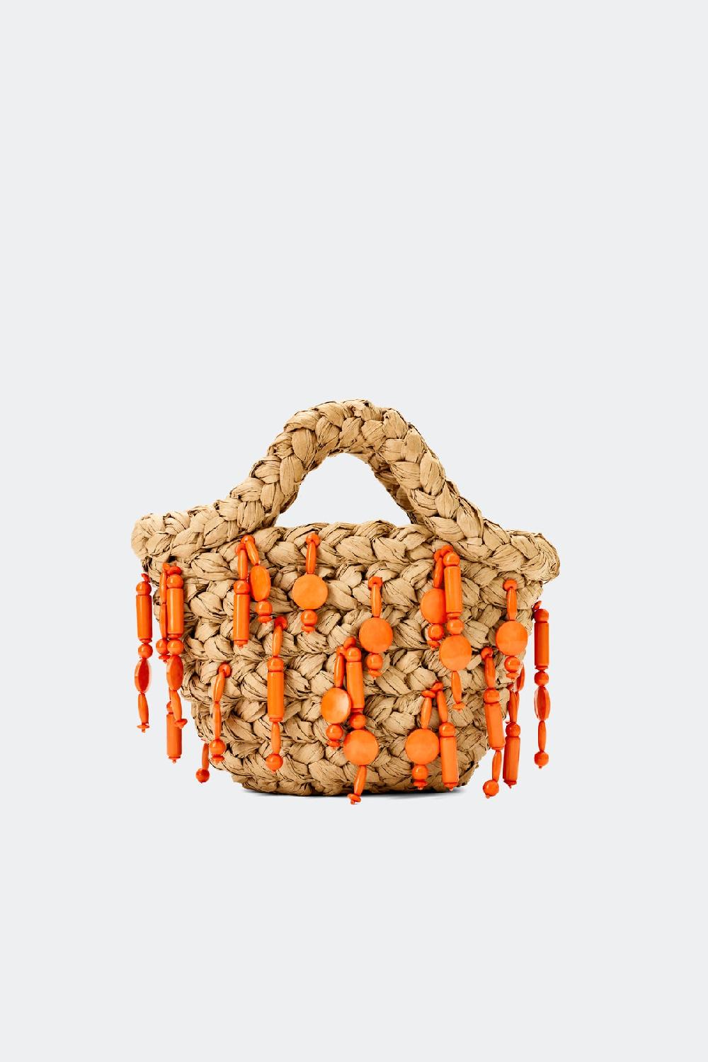 Simon Miller Beaded Shelly Bag Natural/Orange