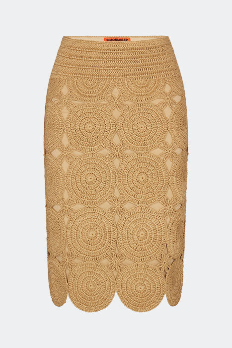 simon miller beep beep midi skirt Natural